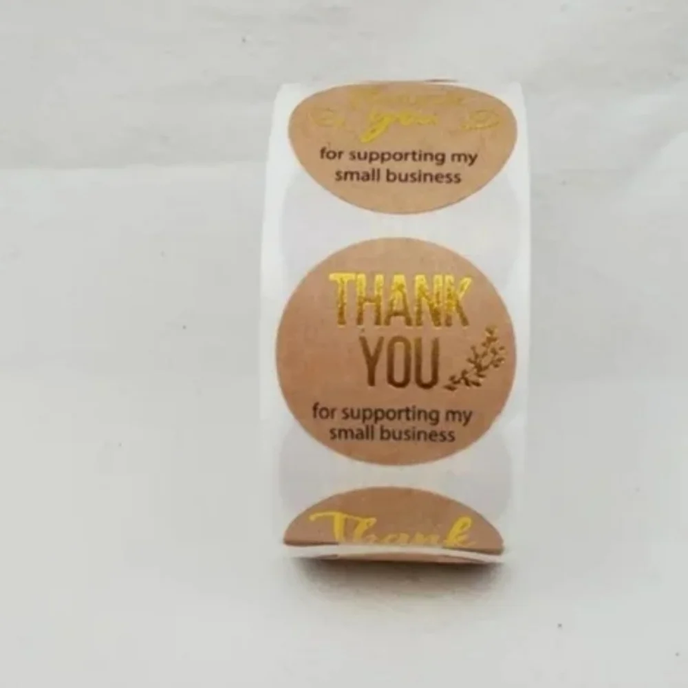 500 Pieces Roll Thank You Sealing Sticker